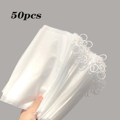 20pcs Waterproof Storage Bag for Masks with Pull Ring, Frosted Material