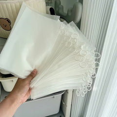20pcs Waterproof Storage Bag for Masks with Pull Ring, Frosted Material