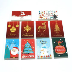 50pcs Mini Thank You Christmas Card with Cute Illustrations