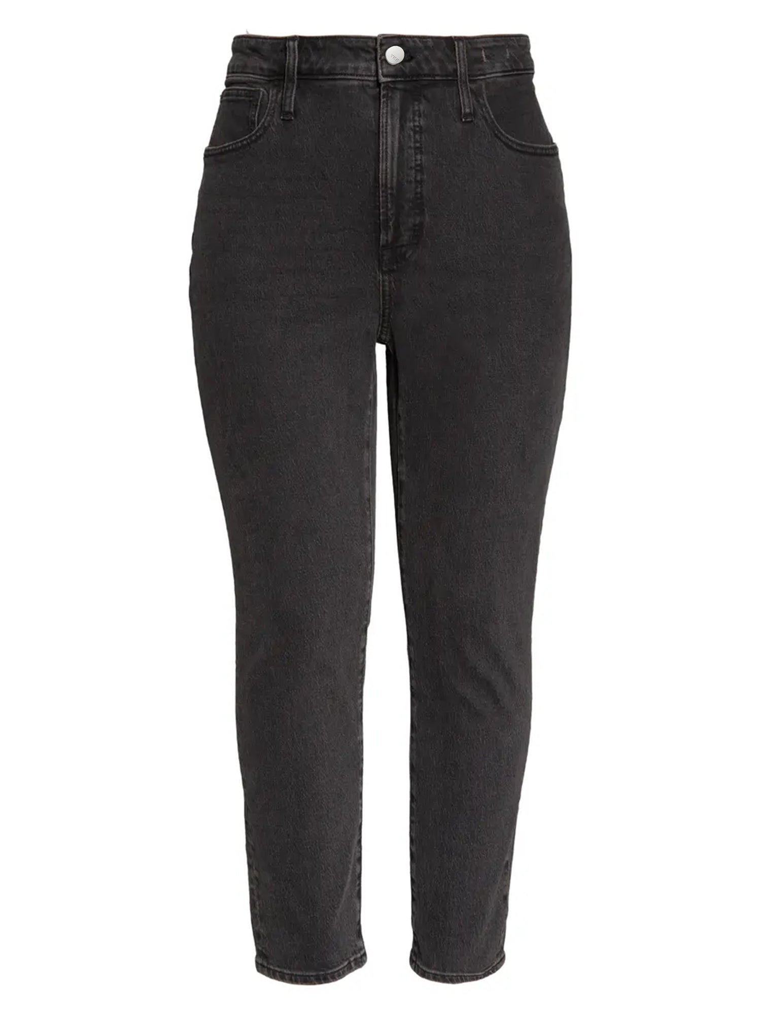 Women's Plus Solid Button Fly Medium Stretch Straight Leg Jeans