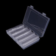 Round Box Storage Protection Coin Collection Empty Box 22 55mm