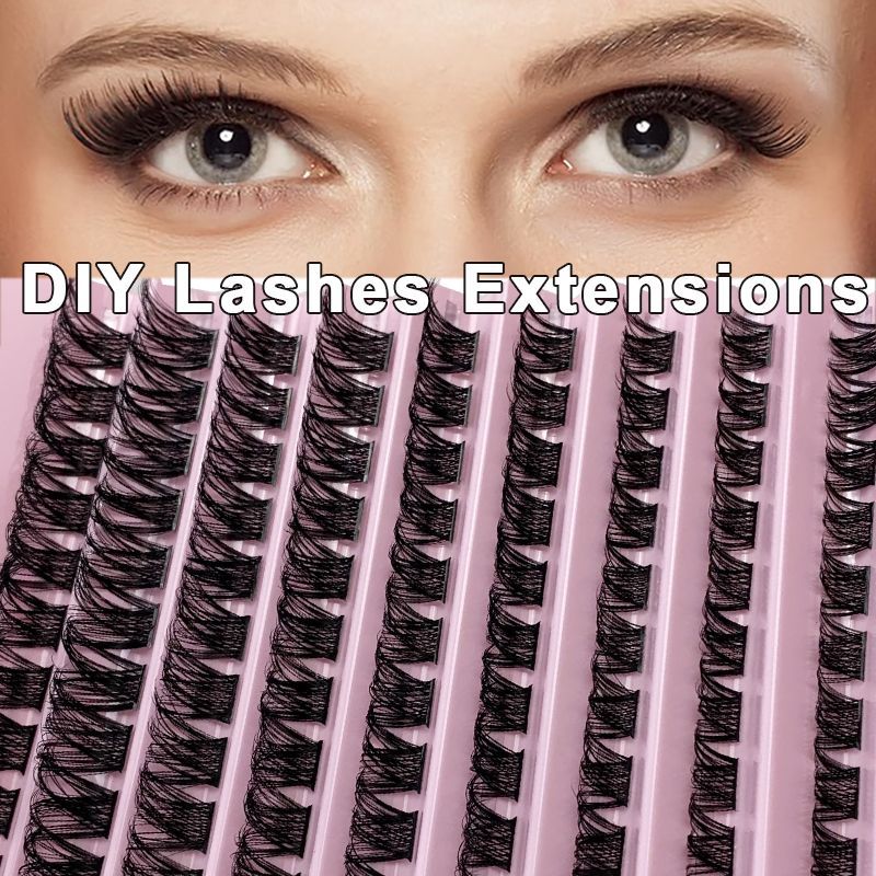 DIY Cluster Lashes 120 Volume Natural Segmented Eyelashes Bundles