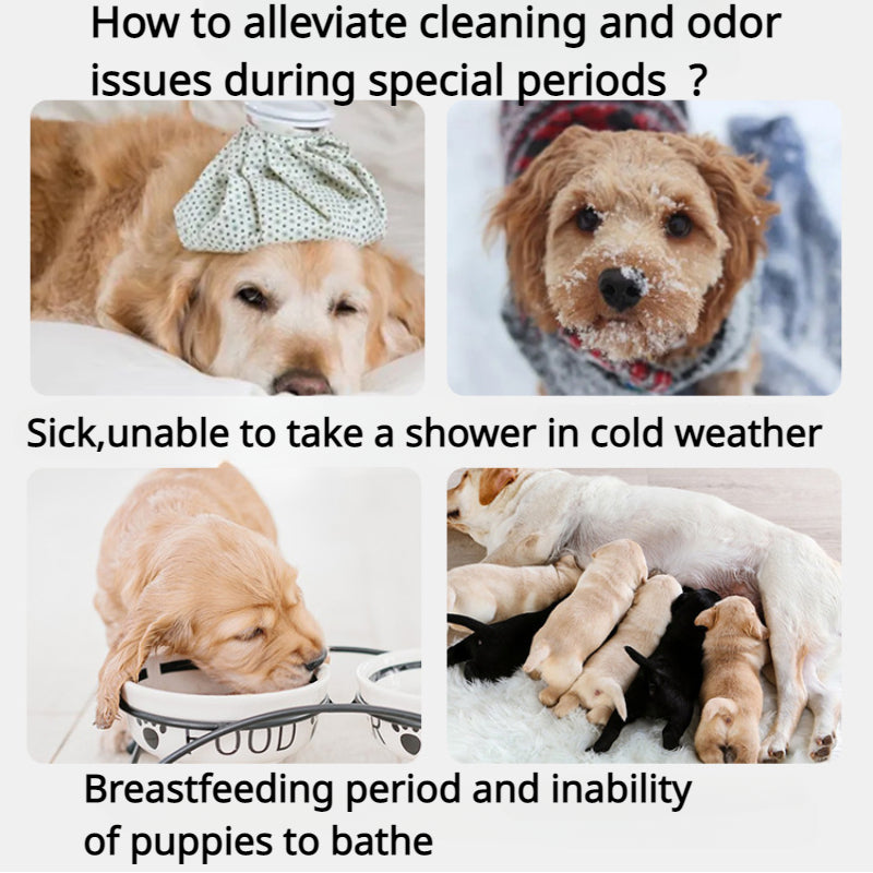 6pcs Pet Cleaning Gloves for Dogs, Bathing Wipes & Grooming Gloves Set