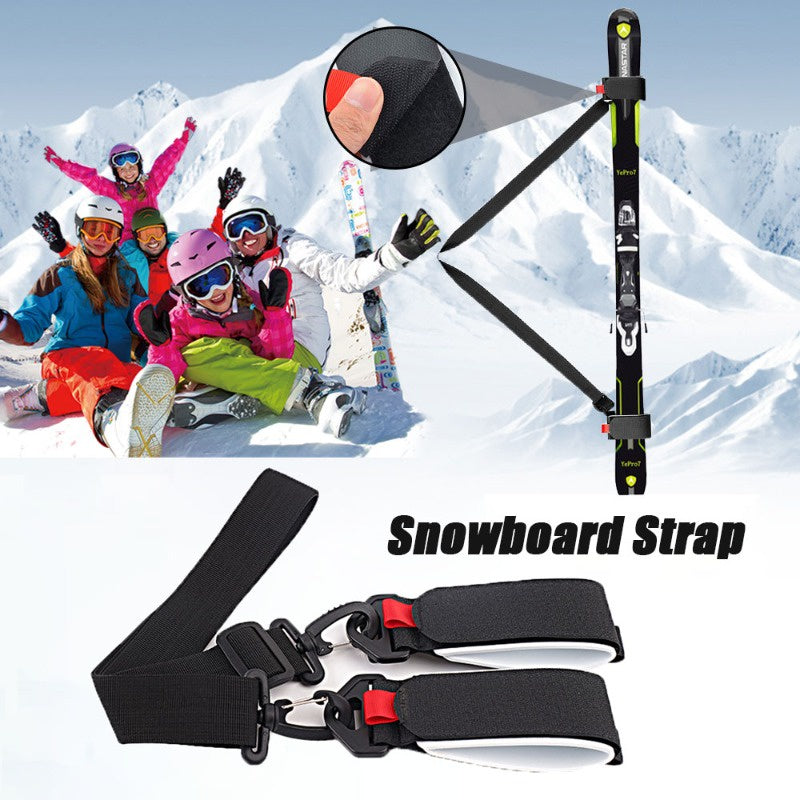 Adjustable Snowboard Carrying Strap Ski Pole Shoulder