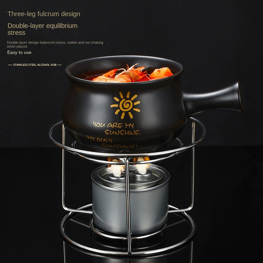 Stainless Steel Stove Rack Dry Pot Holder Outdoor Portable Anti-Scalding