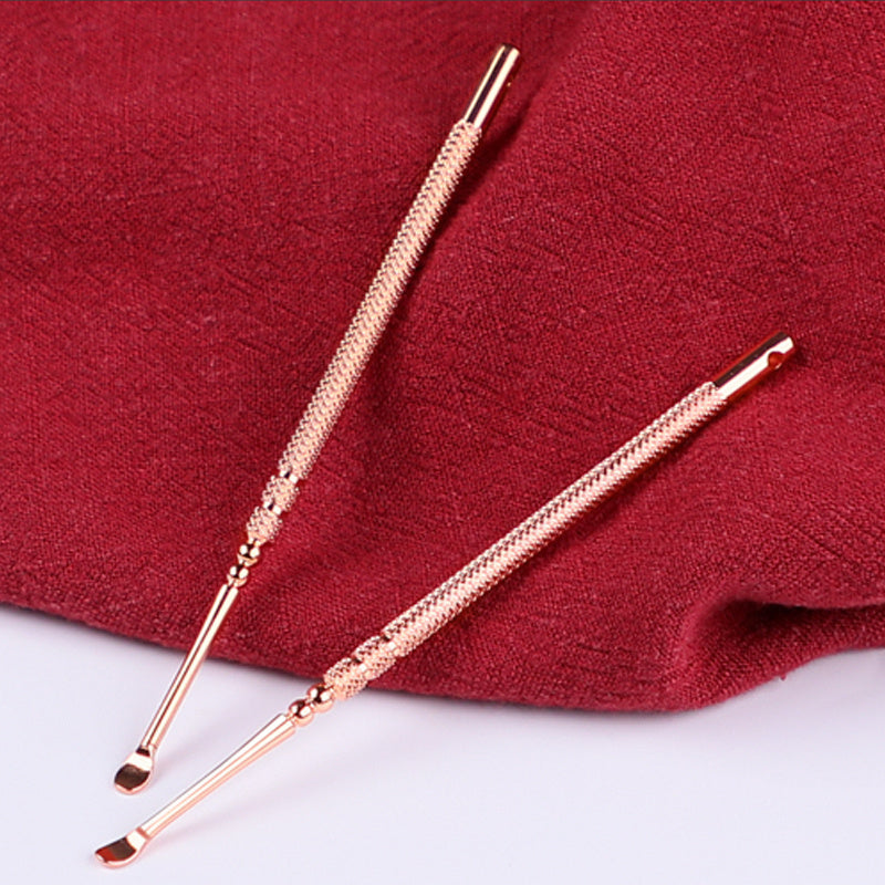 Stainless Steel Ear Cleaning Spoon Safe Earwax Picking Tweezers