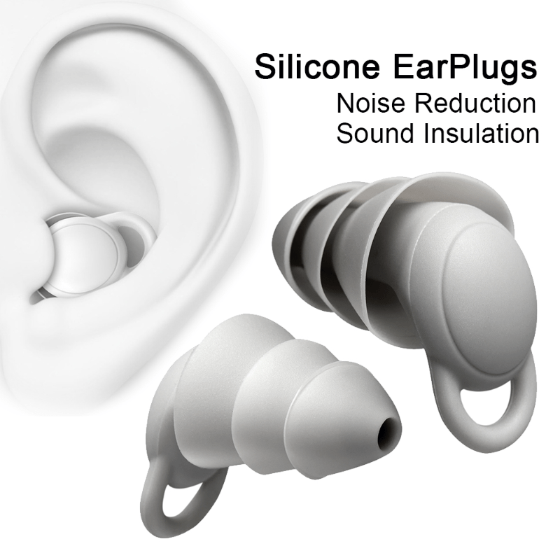 Silicone Ear Plugs for Sleeping Noise Reduction