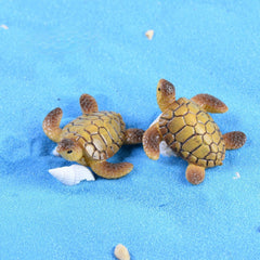 2pcs Mini Sea Turtle Fish Tank Decoration DIY Landscape Material