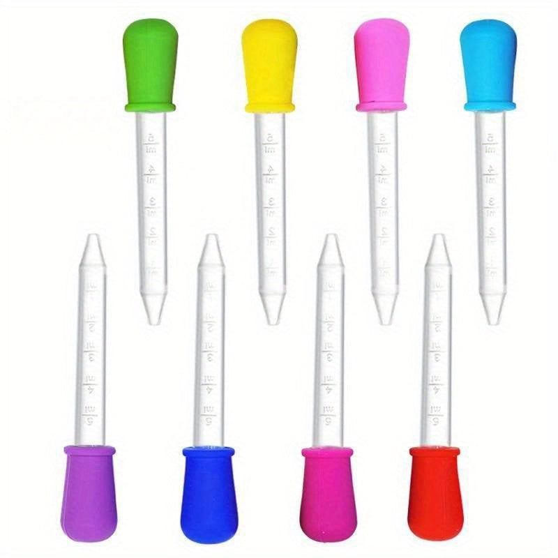 5pcs 8pcs 0 17oz Liquid Pipettes Silicone Droppers Eyedrops Bulb Tip