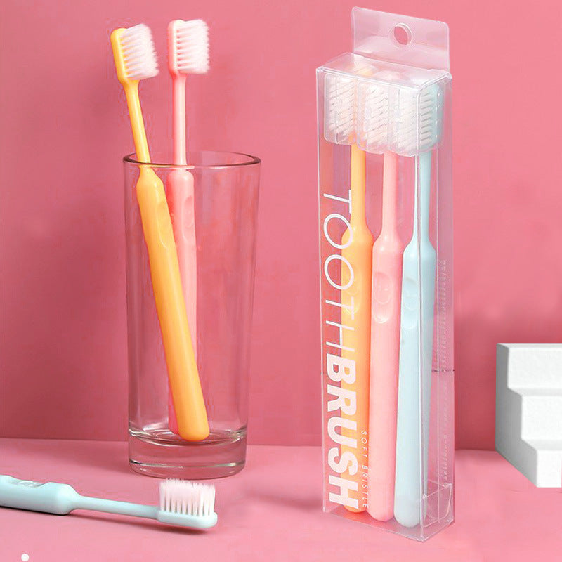 3pcs Extra Soft Bristle Toothbrushes for Sensitive Teeth with Cover
