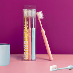 3pcs Extra Soft Bristle Toothbrushes for Sensitive Teeth with Cover