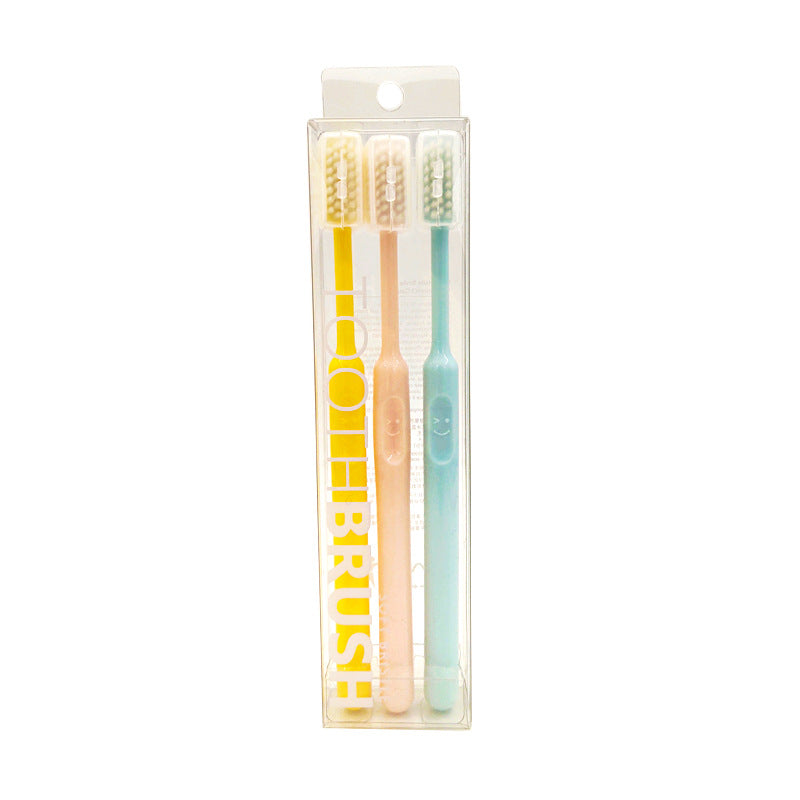 3pcs Extra Soft Bristle Toothbrushes for Sensitive Teeth with Cover