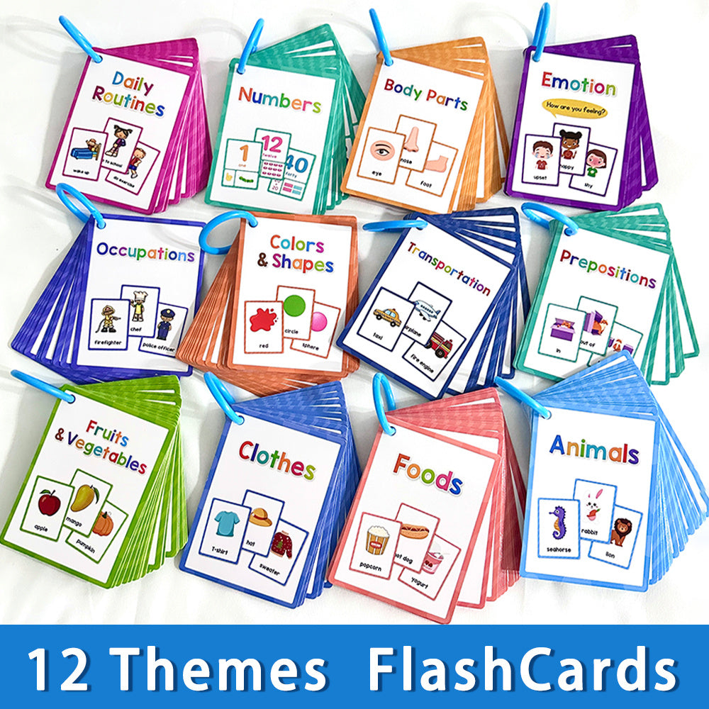 LACHILLY Kids' English Flashcards Educational Learning Set