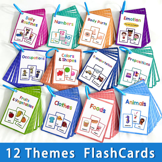 LACHILLY Kids' English Flashcards Educational Learning Set