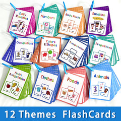 LACHILLY Kids' English Flashcards Educational Learning Set