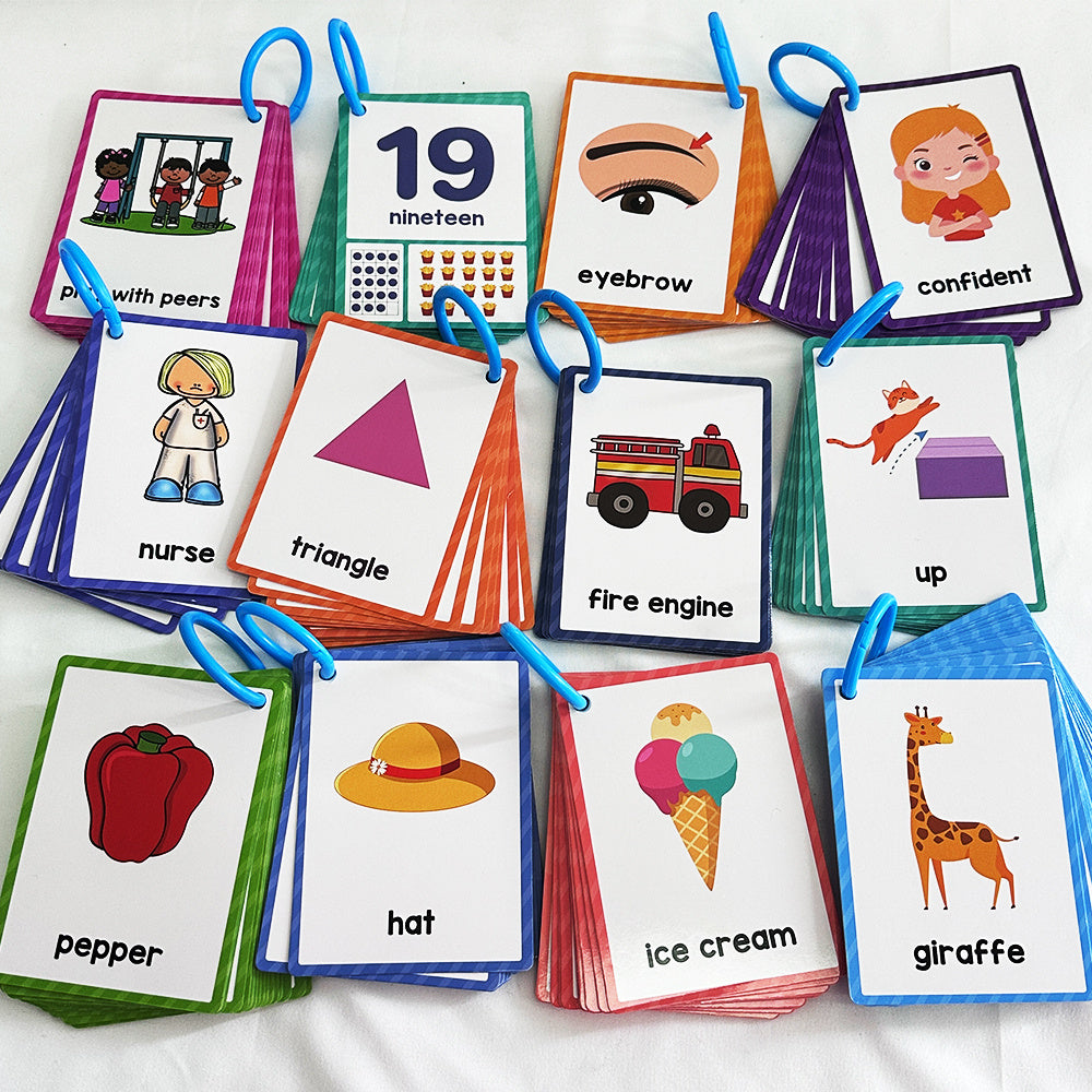 LACHILLY Kids' English Flashcards Educational Learning Set