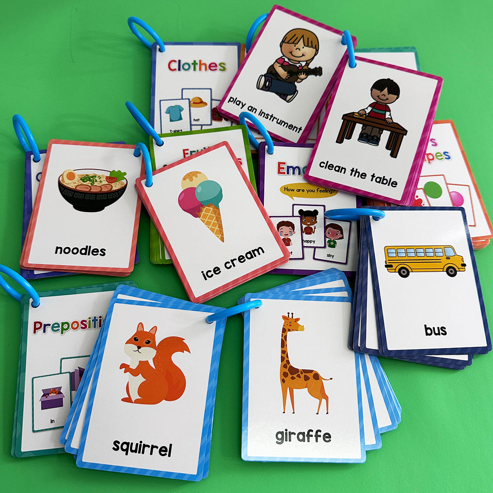 LACHILLY Kids' English Flashcards Educational Learning Set