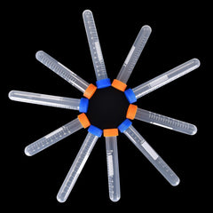 10pcs 10ml 15ml Transparent Graduation Test Tube with Lids