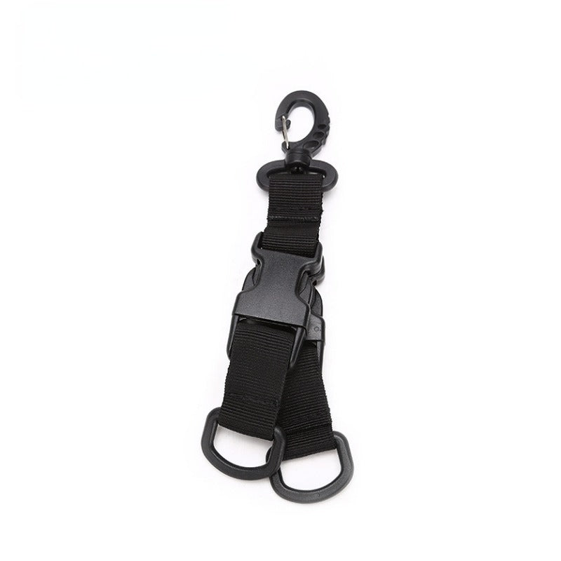 Multifunctional Webbing Keychain with D-Type Buckle