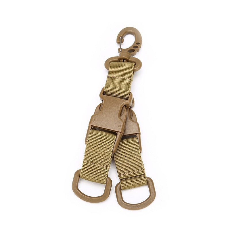 Multifunctional Webbing Keychain with D-Type Buckle