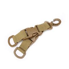 Multifunctional Webbing Keychain with D-Type Buckle