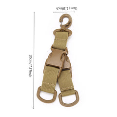 Multifunctional Webbing Keychain with D-Type Buckle