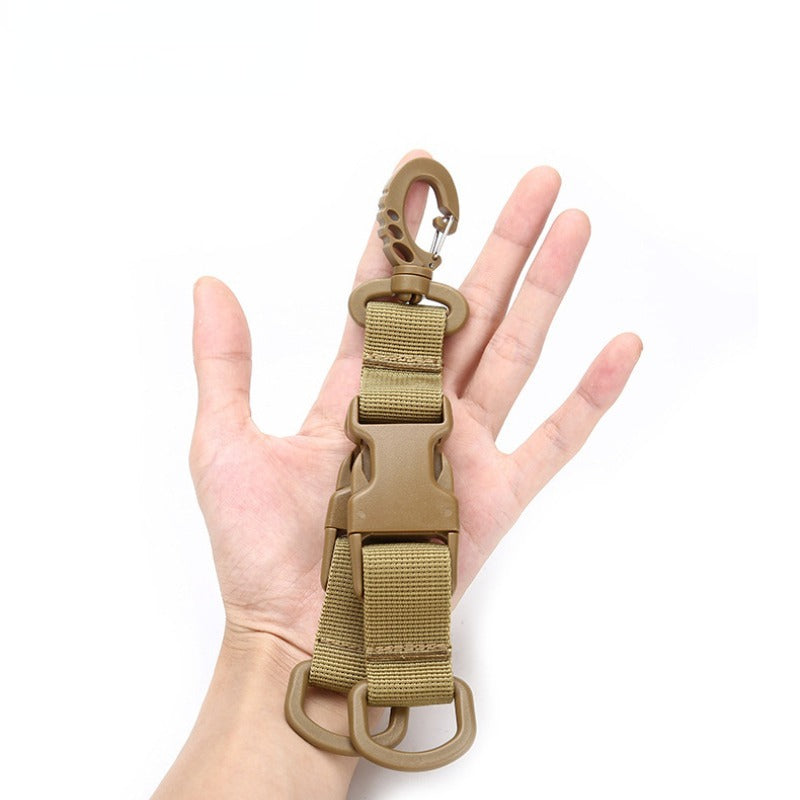 Multifunctional Webbing Keychain with D-Type Buckle