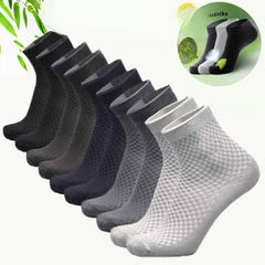 5 Pairs Men's Bamboo Fiber Ankle Socks for Spring/Summer