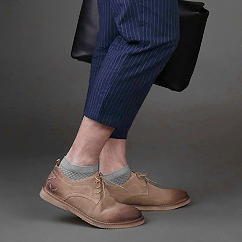 5 Pairs Men's Bamboo Fiber Ankle Socks for Spring/Summer