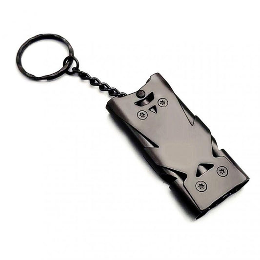 Double Tube Whistle Keychain High Decibel Survival Emergency Camping