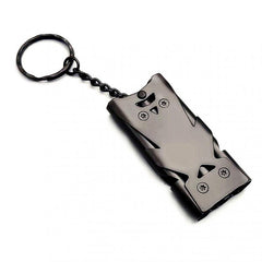 Double Tube Whistle Keychain High Decibel Survival Emergency Camping