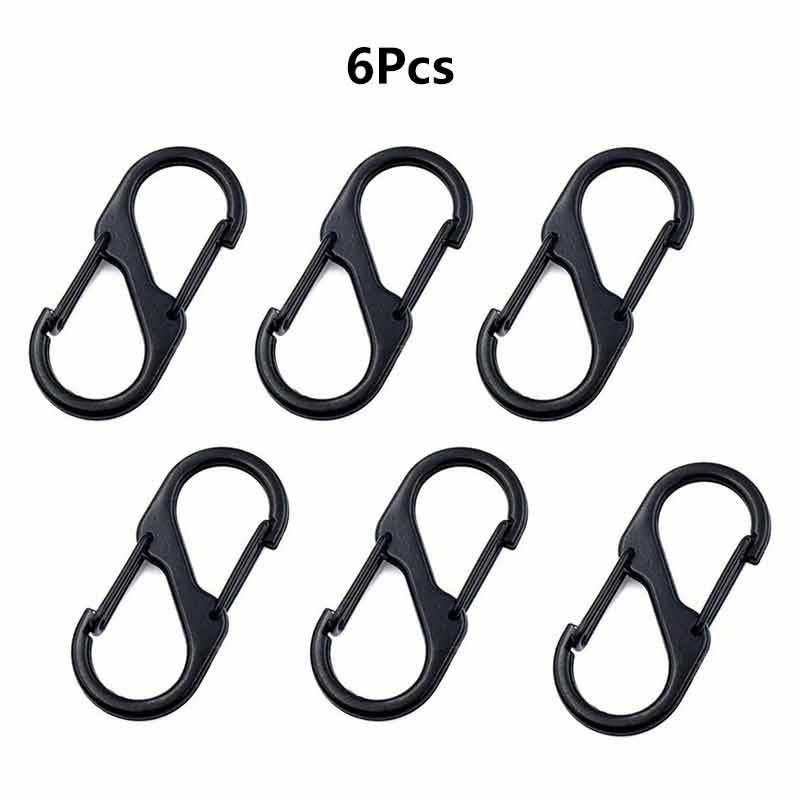 S Hook Carabiner Keychain Buckle Pendant Camping Hiking Supplies