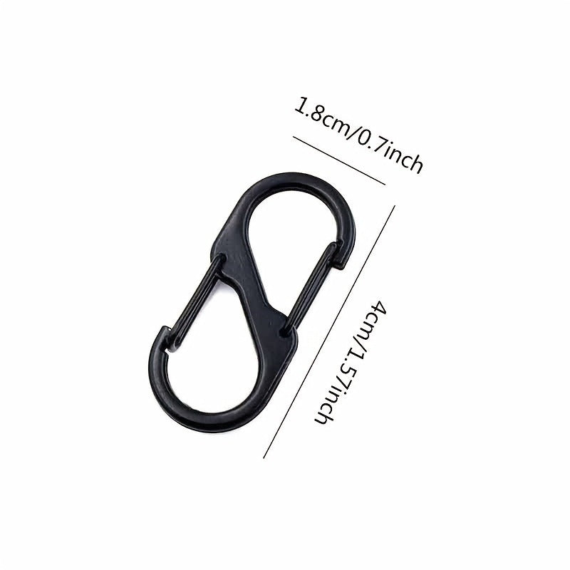 S Hook Carabiner Keychain Buckle Pendant Camping Hiking Supplies