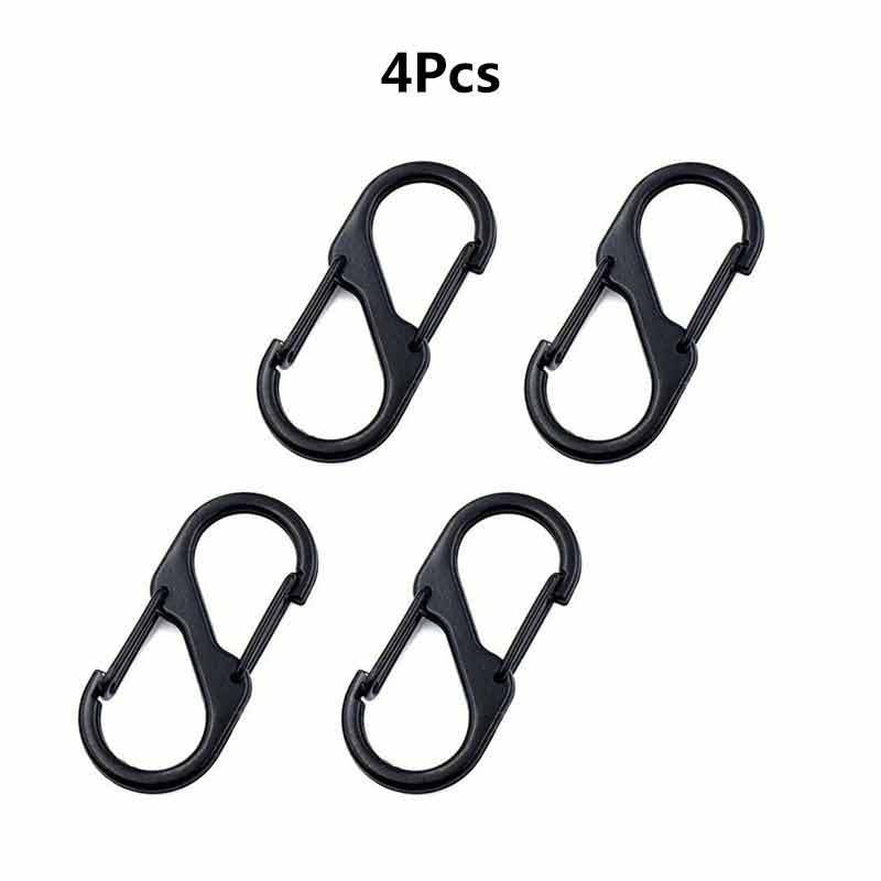 S Hook Carabiner Keychain Buckle Pendant Camping Hiking Supplies