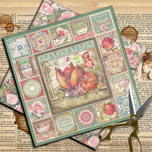 15pcs Large Retro Graner Paper Journal For DIY Gift Arts Crafts