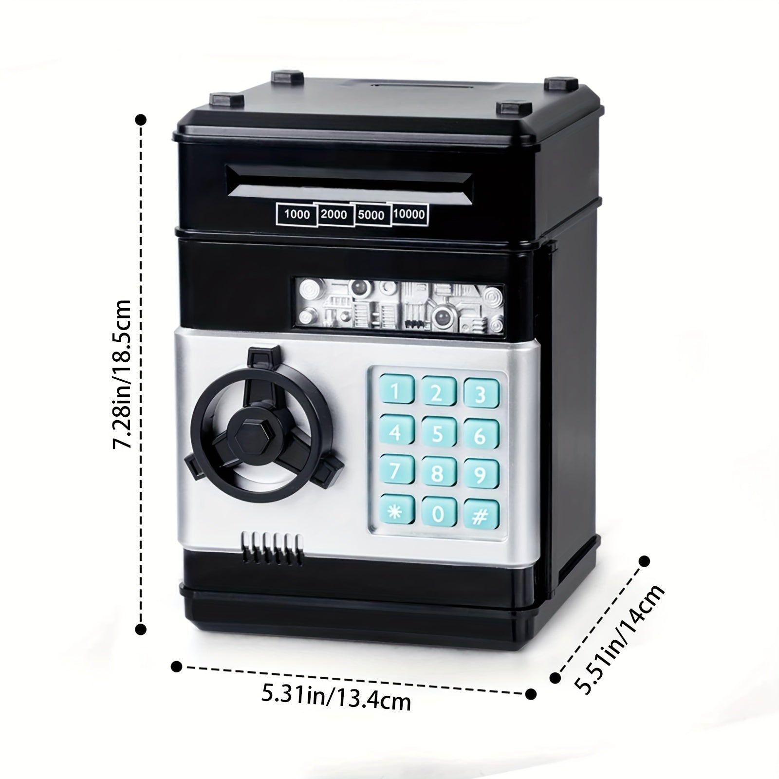 Piggy Bank Cash Coin Can ATM Bank Electronic Coin Money Bank