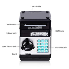 Piggy Bank Cash Coin Can ATM Bank Electronic Coin Money Bank