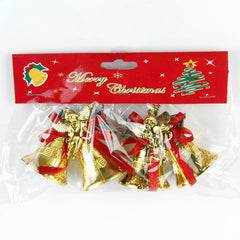 4pcs Christmas Bells Tree Pendant Christmas Party Decorations Supplies