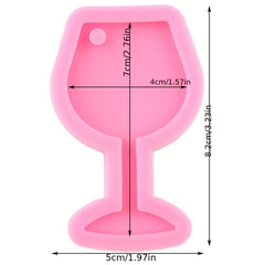Wine Glass Pendant Silicone Mold for DIY Jewelry Making
