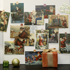 30pcs Christmas Postcards Wall Decoration Cards Christmas Photos Background