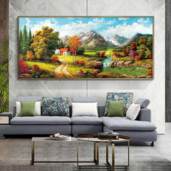 Mountains River Landscape Cross Stitch Kit 11CT