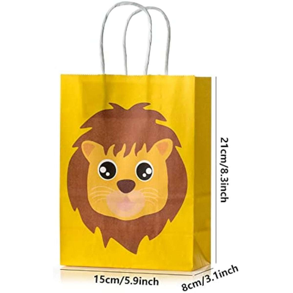 6pcs Animals Candy Bags For Birthday Party - Jungle Theme Goodie Bags