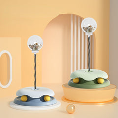 Cat Toy Turntable Spring Ball Feeder for Entertainment