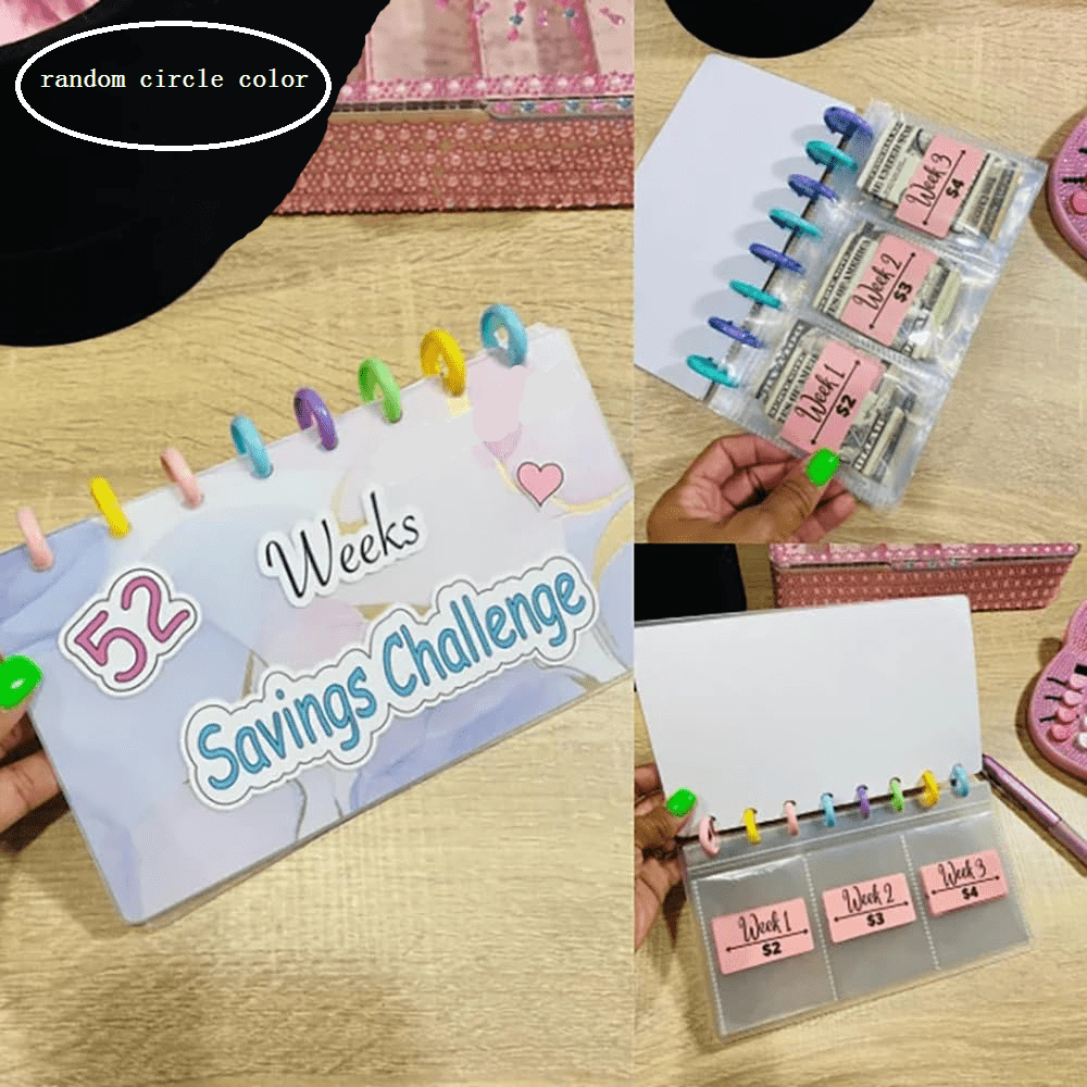 8 Ring Binder Cover 52 Week Savings Challenge Savings Binder