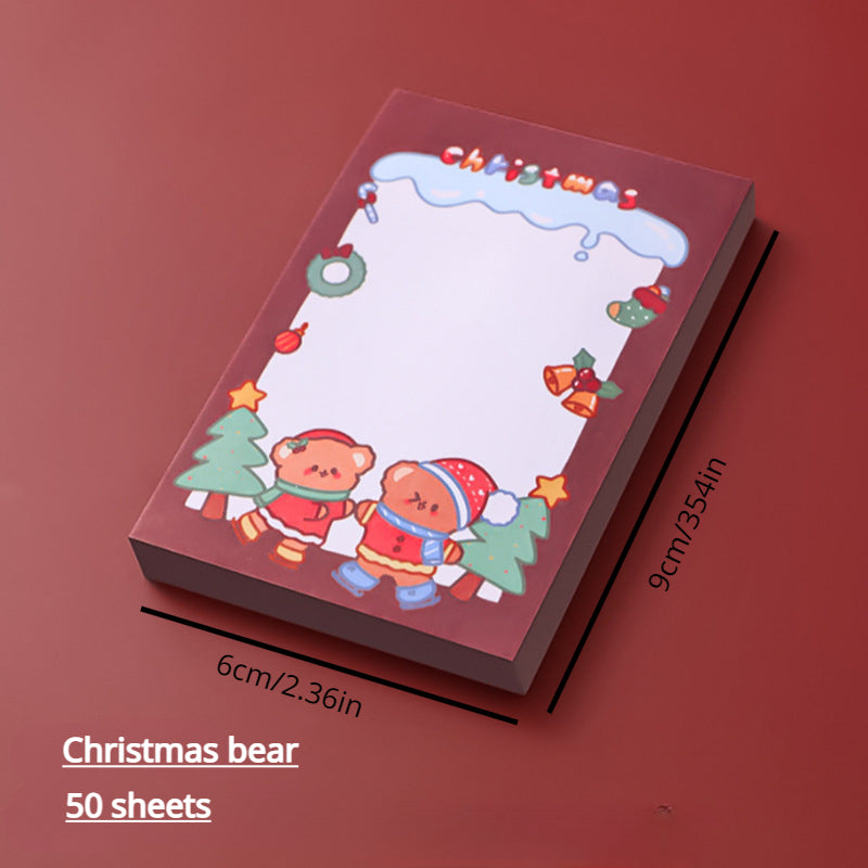Christmas Sticky Notes Student Notepad Office Portable Pocket Stickers