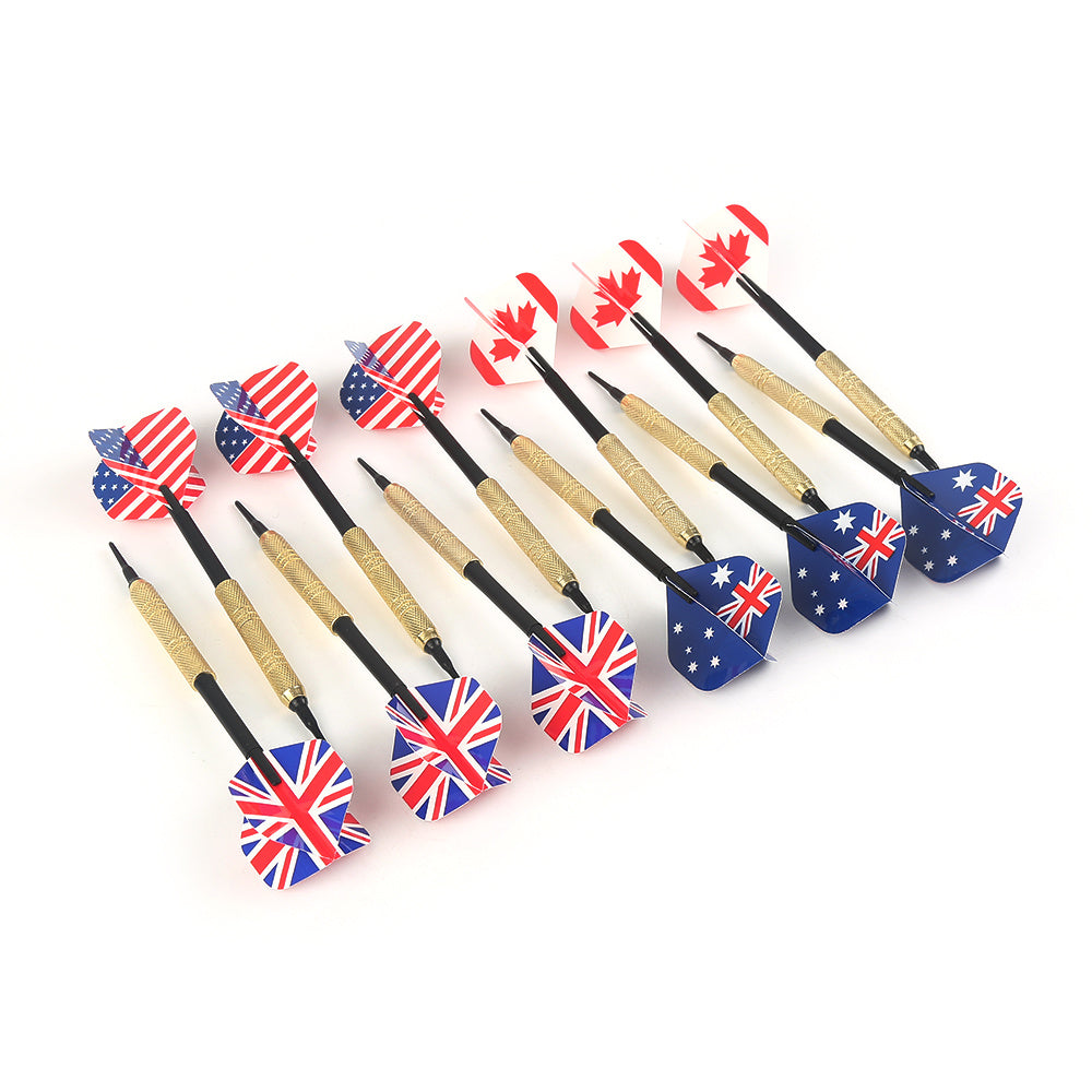 Soft Flag Pattern Dart Set Plastic Professional Durable Soft Tip Darts