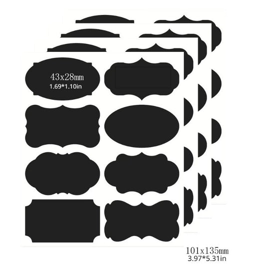 40 Pcs Reusable Waterproof Chalkboard Label Stickers with Chalk Marker