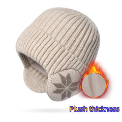 Winter Warm Knitted Hat for Men Women Outdoor Coldproof Ear Protection Beanie