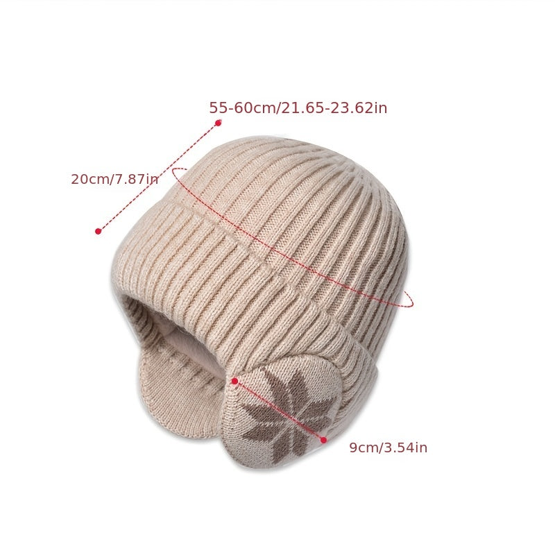 Winter Warm Knitted Hat for Men Women Outdoor Coldproof Ear Protection Beanie