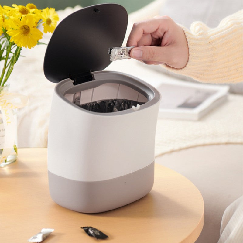 Mini Trash Can Office Desktop Garbage Bags Plastic Organizer